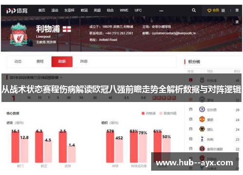 从战术状态赛程伤病解读欧冠八强前瞻走势全解析数据与对阵逻辑